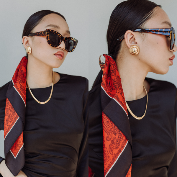 Scarlet Royal – Bold & Timeless Silk Scarf